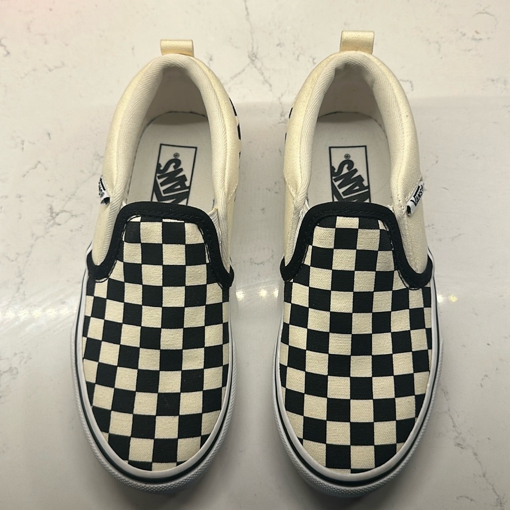 Vans checkered classic slip on shoe size youth 13